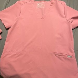 women's Chalk Pink Casma - Three-Pocket Scrub Top - L